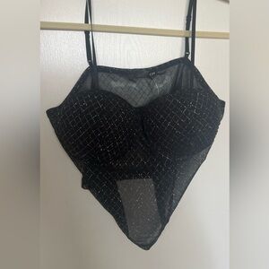 Black Mesh Top
